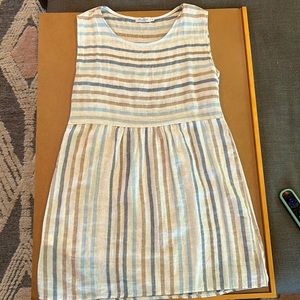Blue Orchid Striped Linnen Dress